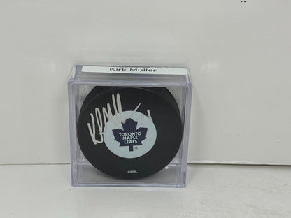 Kirk Muller Toronto Maple Leafs Signed NHL Autograph Puck Silver Auto