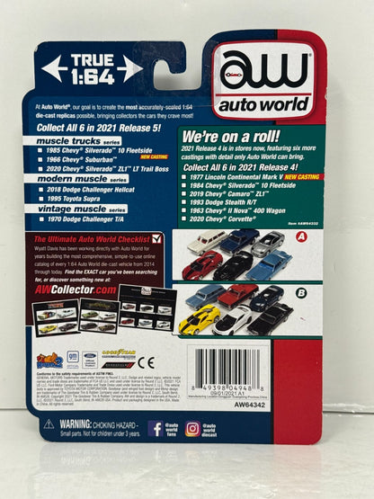 Auto World Muscle Trucks 1985 Chevrolet Silverado 10 Fleetside 1:64 Diecast