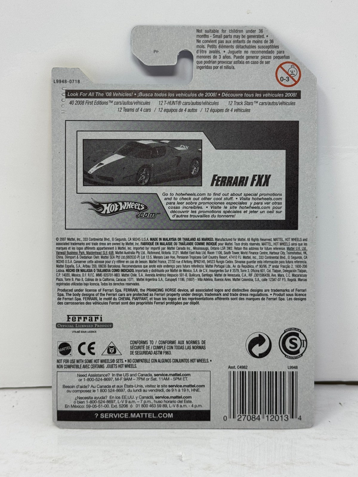 Hot Wheels 2008 First Editions Ferrari FXX 1:64 Diecast