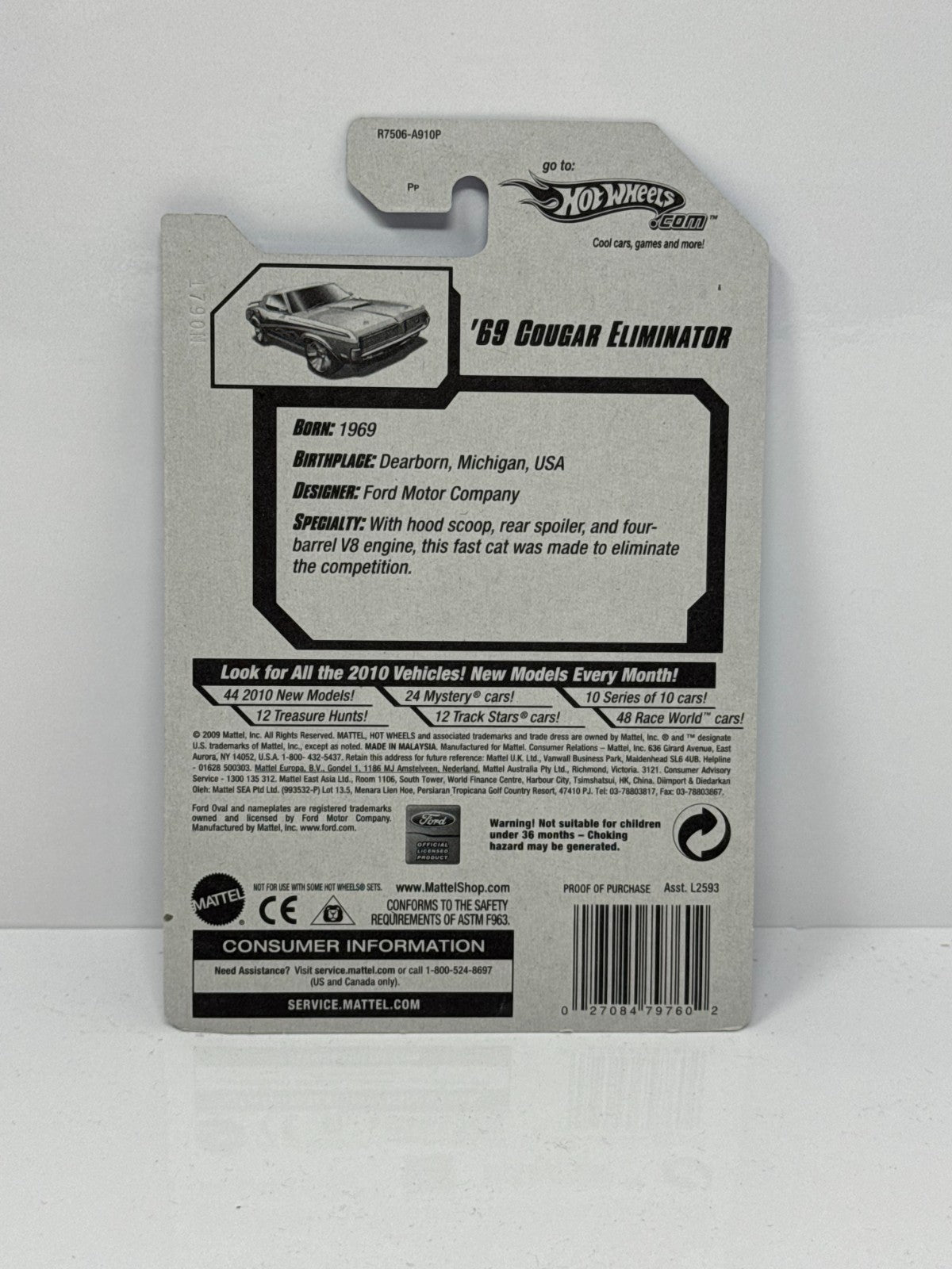 Hot Wheels Muscle Mania Mercury Cougar Eliminator 1:64 Diecast Factory Sealed