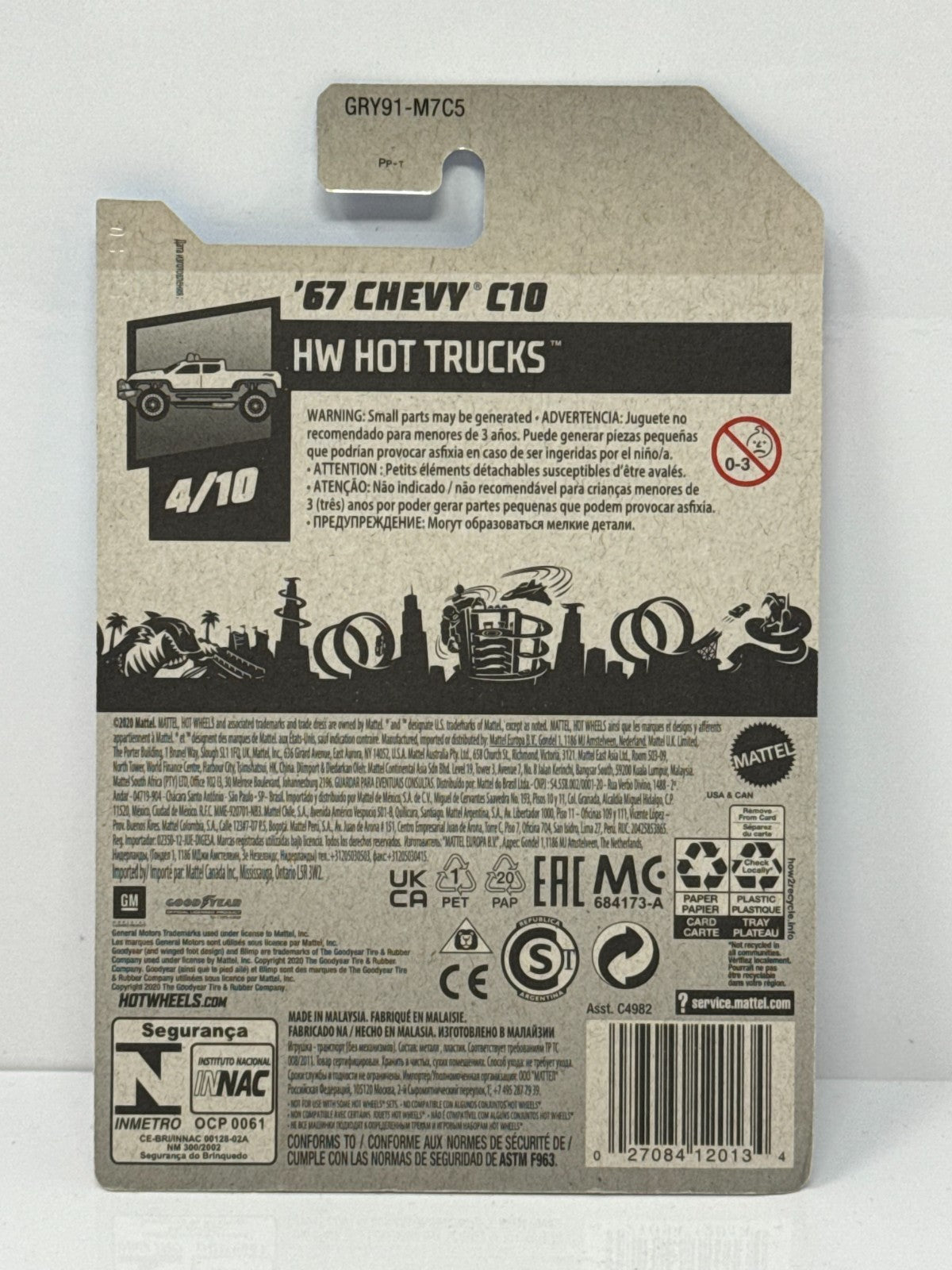 Hot Wheels HW Hot Trucks 1967 Chevy C10 1:64 Diecast