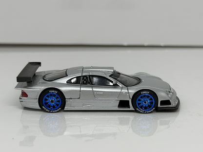 Pop Race Mercedes-Benz CLK-GTR Silver 1:64 Diecast