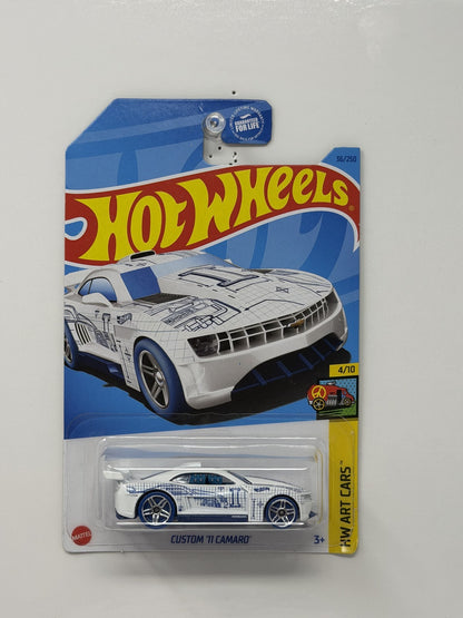 Hot Wheels HW Art Cars Custom 2011 Chevrolet Camaro 1:64 Diecast White USA Card