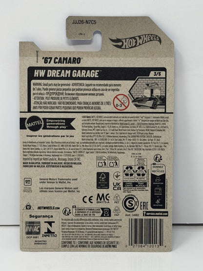 Hot Wheels HW Dream Garage 1967 Chevrolet Camaro 1:64 Diecast Gold