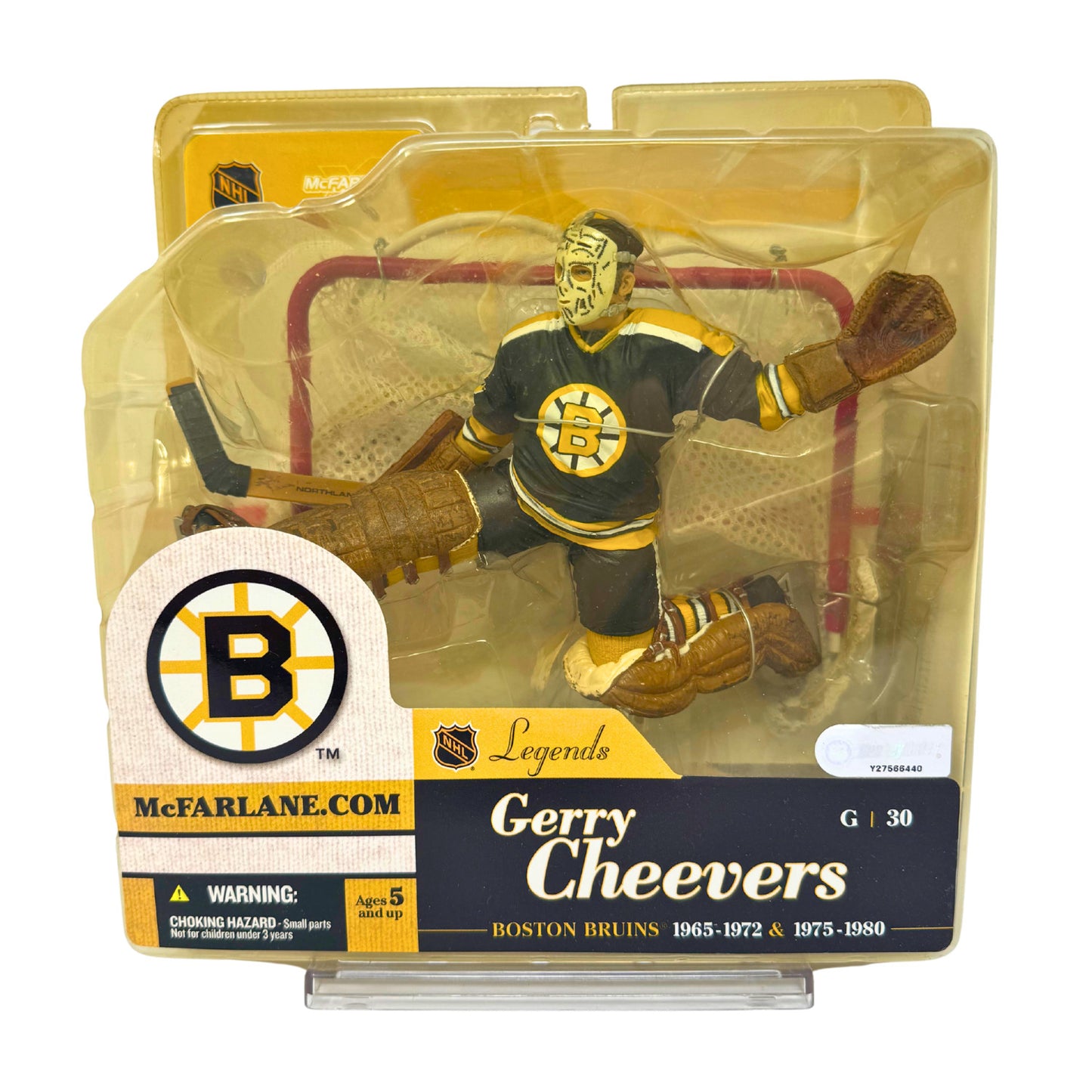 McFarlane NHL Legends Gerry Cheevers Boston Bruins Legends Series 1 Figure