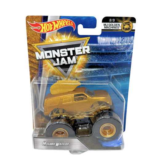 Hot Wheels Monster Trucks Mohawk Warrior MJ Golden Machines 1:64 Diecast