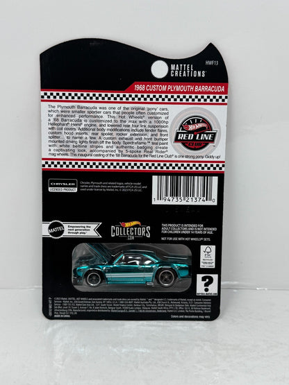 Hot Wheels RLC Red Line Club 1968 Custom Plymouth Barracuda 1:64 Diecast