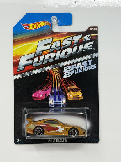 Hot Wheels 2 Fast 2 Furious 1994 Toyota Supra 1:64 Diecast Gold