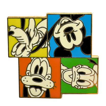 Disney Jerry Leigh 4-Square Fab 4 (Mickey, Pluto, Goofy, Donald) Trading Pin DC1S7