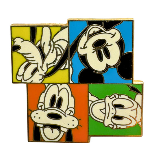 Disney Jerry Leigh 4-Square Fab 4 (Mickey, Pluto, Goofy, Donald) Trading Pin DC1S7