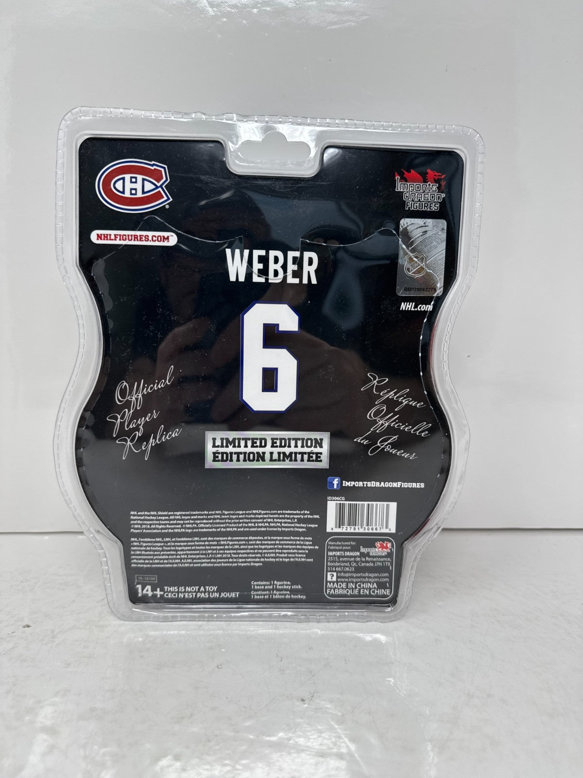Imports Dragon NHL Shea Weber Montreal Canadiens Limited Edition Figure