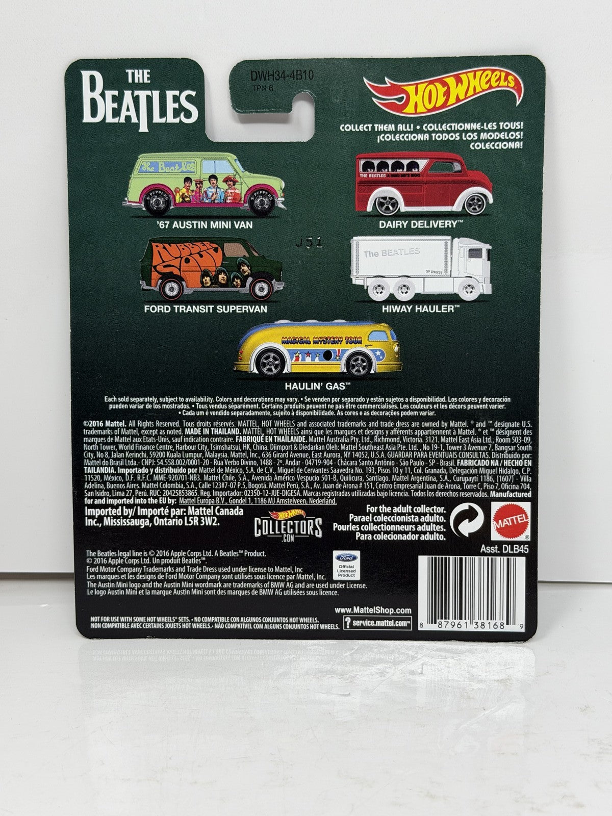 Hot Wheels The Beatles Rubber Soul Ford Transit Supervan 1:64 Diecast RRs