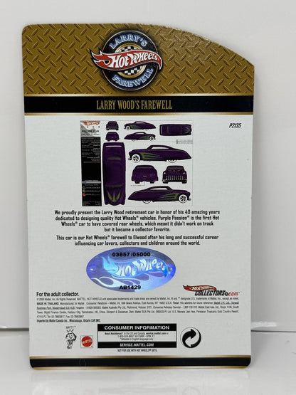 Hot Wheels Larry Wood's Farewell Purple Passion 1:64 Diecast 3857/5000