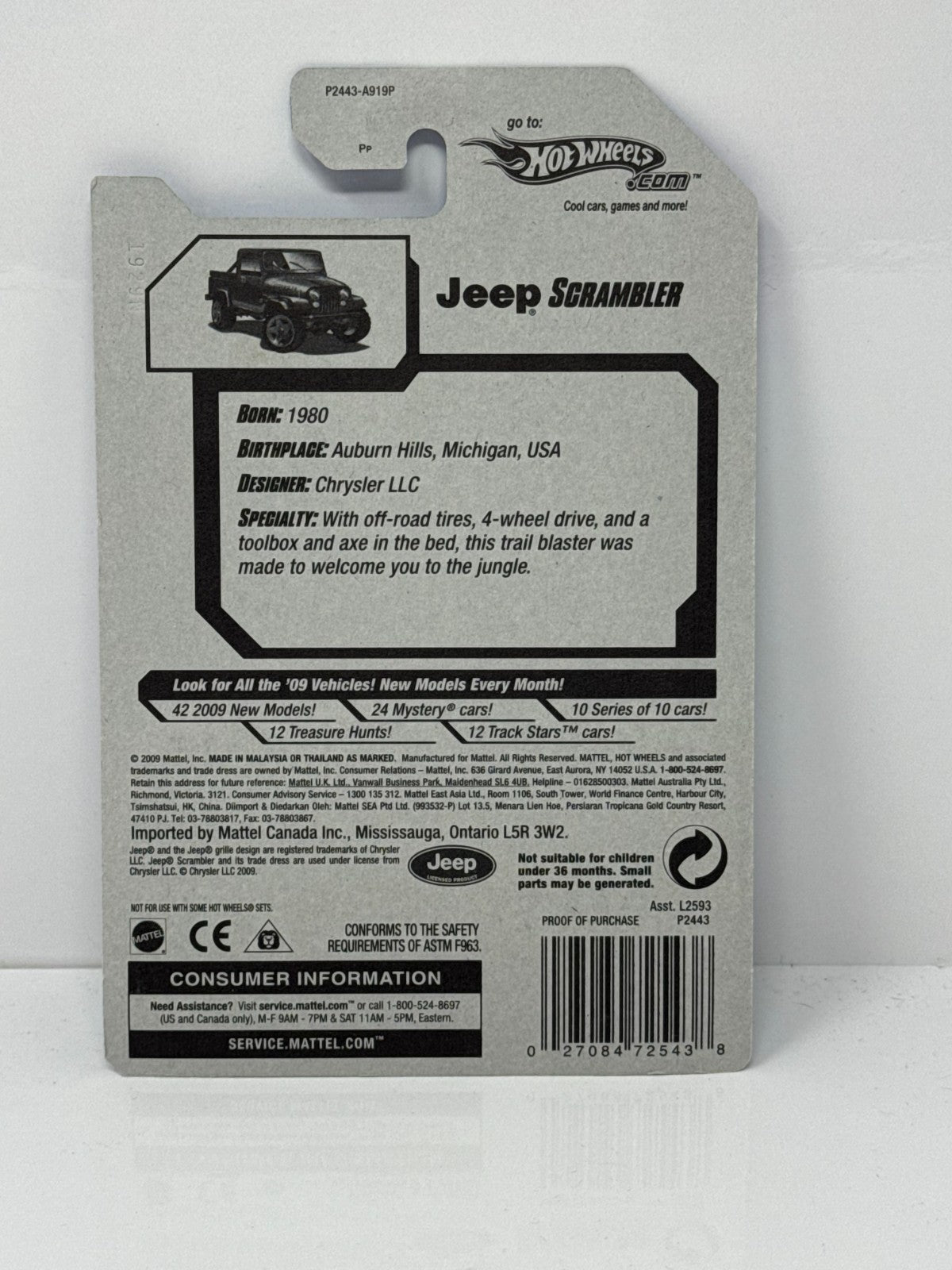 Hot Wheels Heat Fleet Jeep Scrambler 1:64 Diecast Factory Sealed