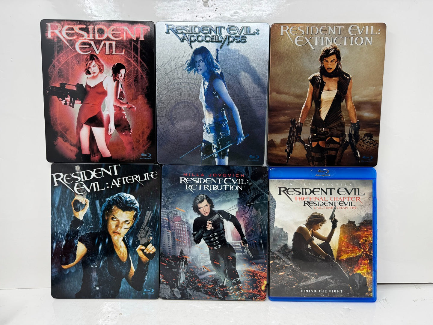 Resident Evil 1-5 (Blu-ray) Steelbook Milla Jovovich Action Good Condition!!!