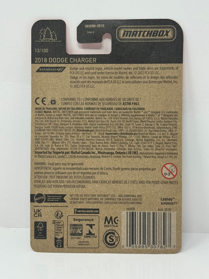 Matchbox 2018 Dodge Charger 1:64 Diecast Black