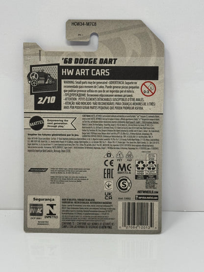 Hot Wheels Art Cars 1968 Dodge Dart 1:64 Diecast White