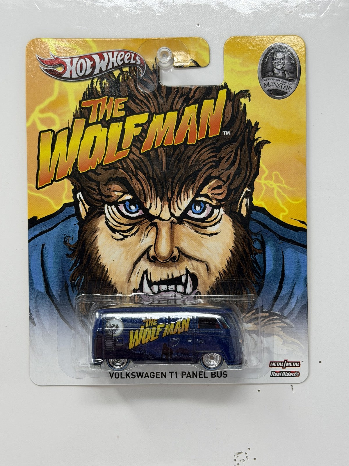 Hot Wheels Monsters Wolf Man Volkswagen T1 Panel Bus 1:64 Diecast Real Riders