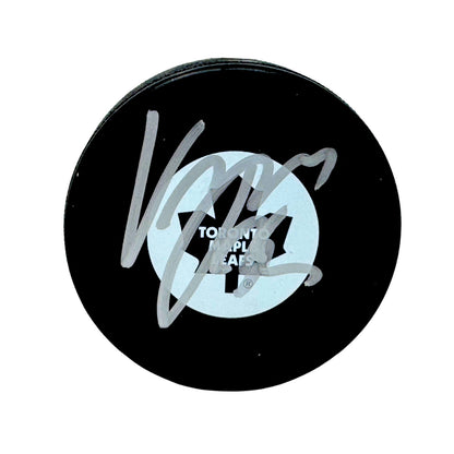Vesa Toskala Toronto Maple Leafs Signed NHL Autograph Puck Silver Auto