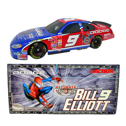 Action NASCAR Bill Elliott #9 Spider-Man 2001 Dodge Intrepid RT 1:24 Diecast
