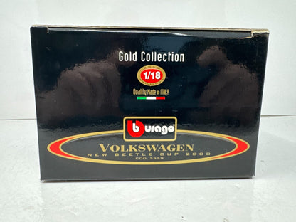 Bburago Volkswagen New Beetle Cup 2000 Gold Collection 1:18 Diecast