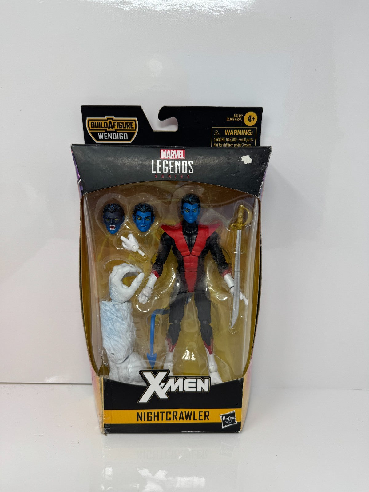 Marvel Legends X-Men Nightcrawler Action Figure w/ Wendigo BAF Piece
