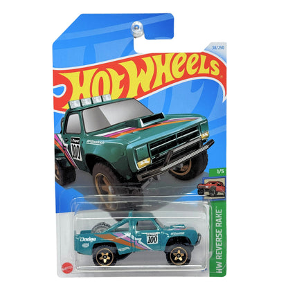Hot Wheels Reverse Rake 1987 Dodge D100 1:64 Diecast