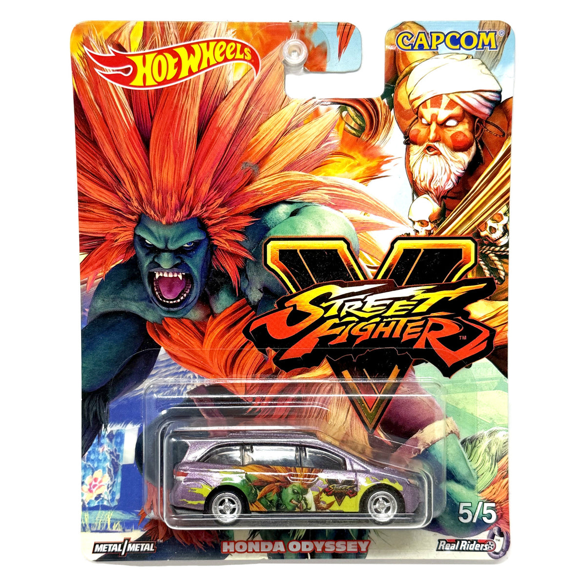 Hot Wheels Street Fighter V Honda Odyssey 1:64 Diecast Real Riders