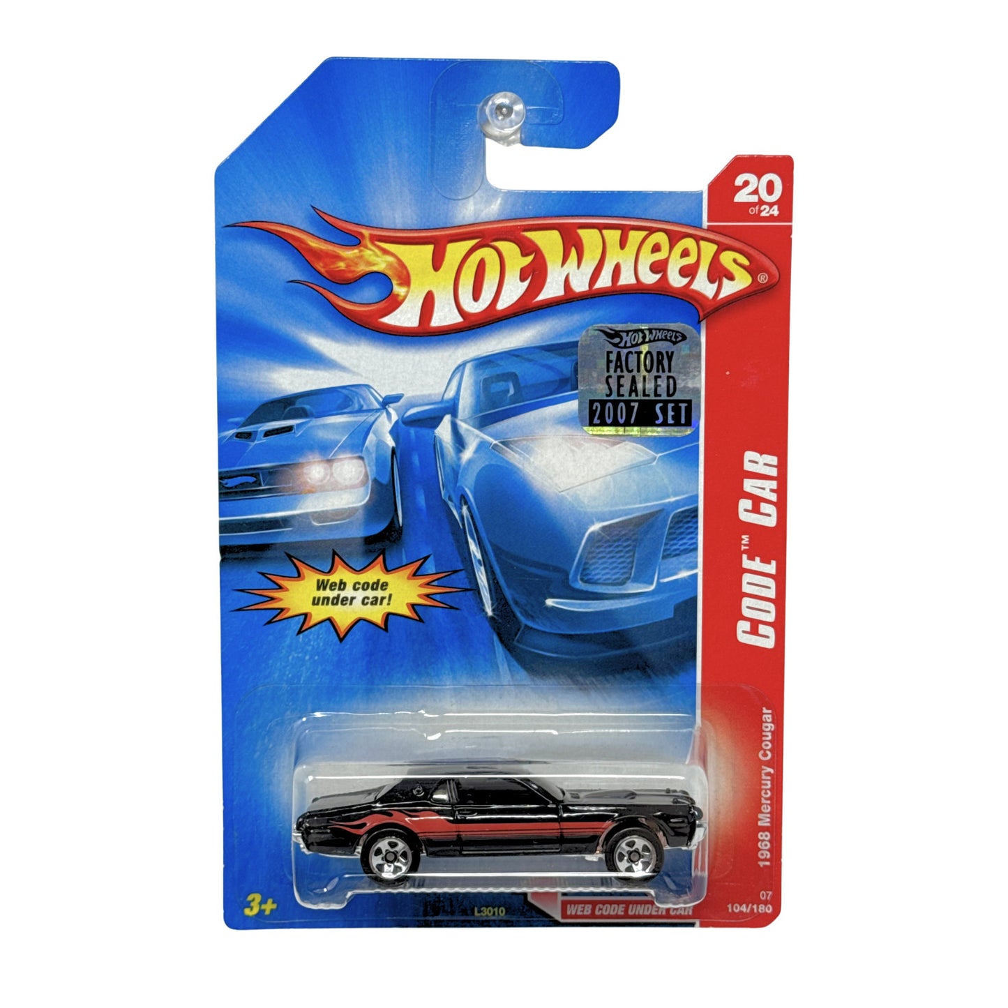 Hot Wheels Code Car 1968 Mercury Cougar 1:64 Diecast Factory Sealed