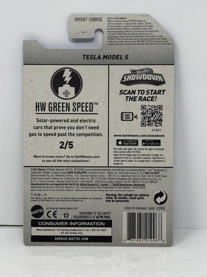 Hot Wheels ZAMAC HW Green Speed Tesla Model S 1:64 Diecast