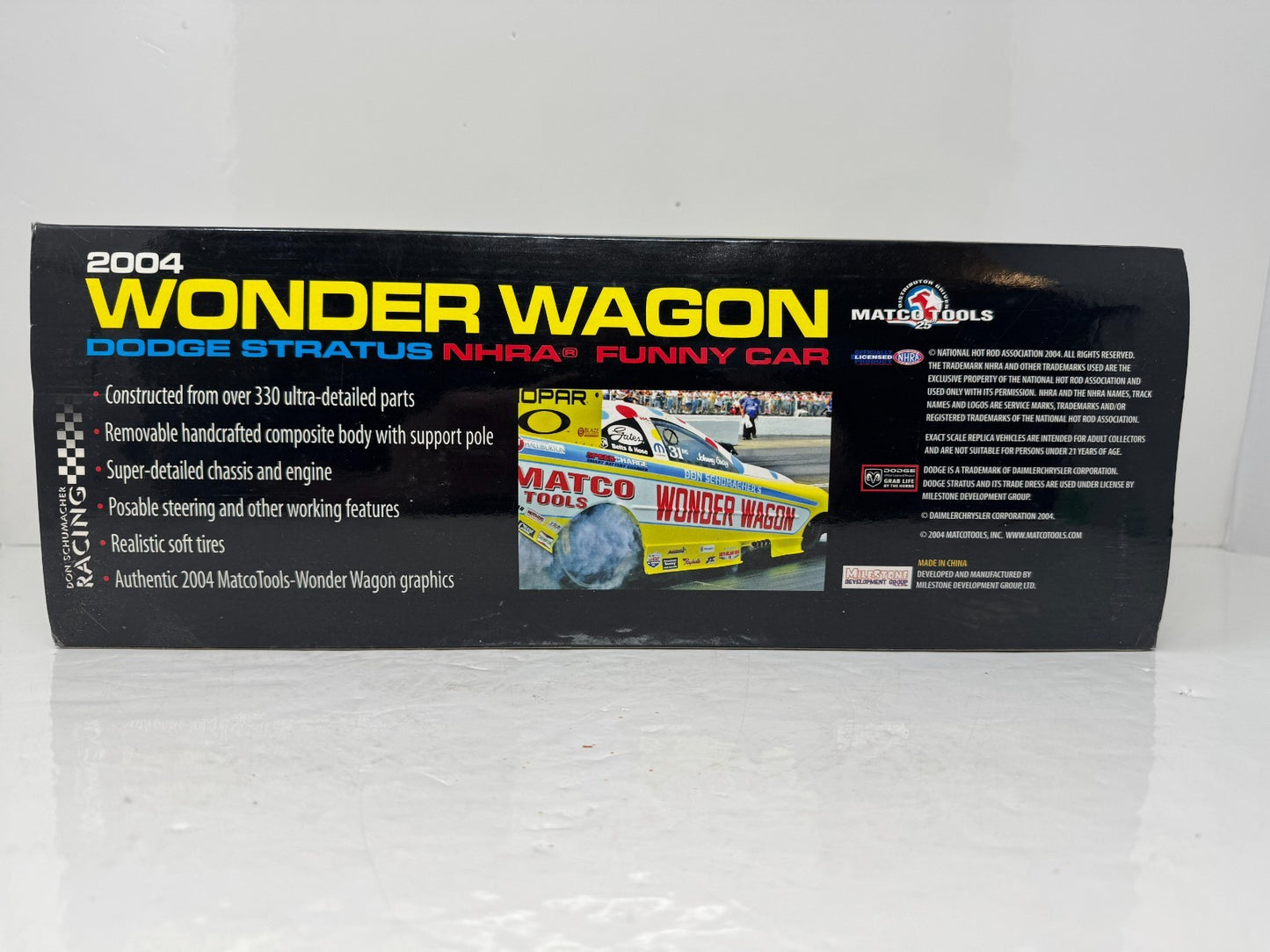 Milestone Johnny Gray NHRA Wonder Wagon Dodge Stratus Funny Car 1:16 Scale