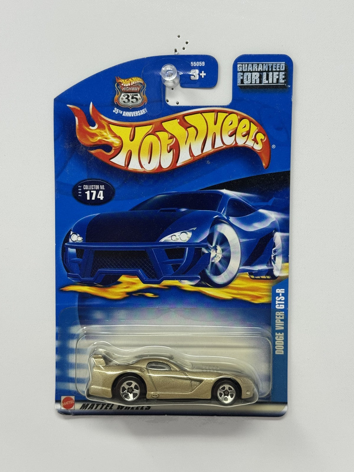 Hot Wheels 35th Anniversary Dodge Viper GTS-R 1:64 Diecast Gold