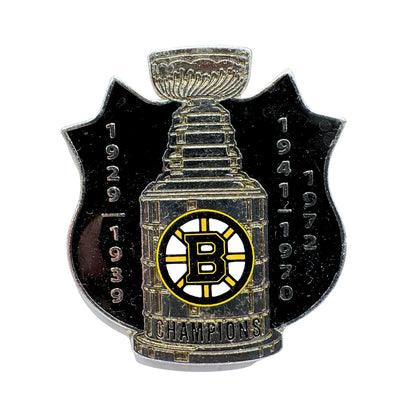 Boston Bruins Stanley Cup Champions Vintage NHL Hockey Lapel Pin