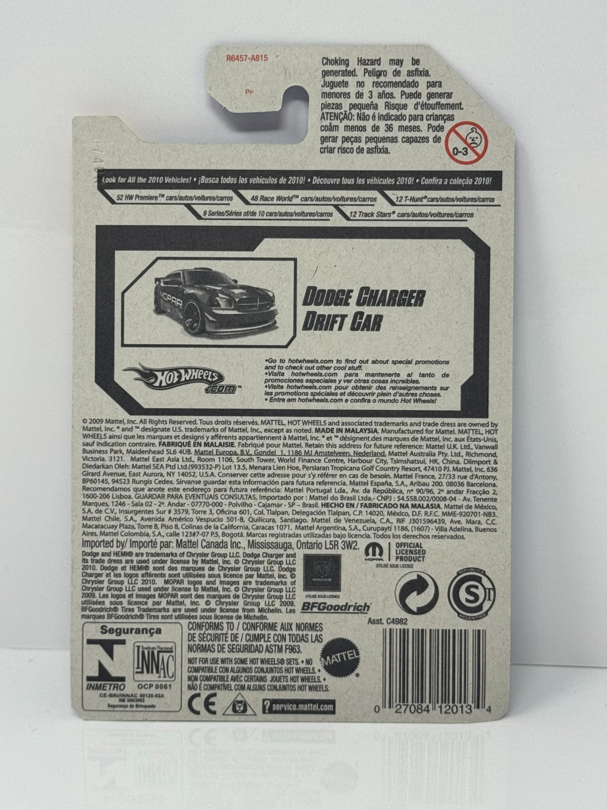 Hot Wheels Premiere Dodge Charger Drift Car 1:64 Diecast Blue Silver
