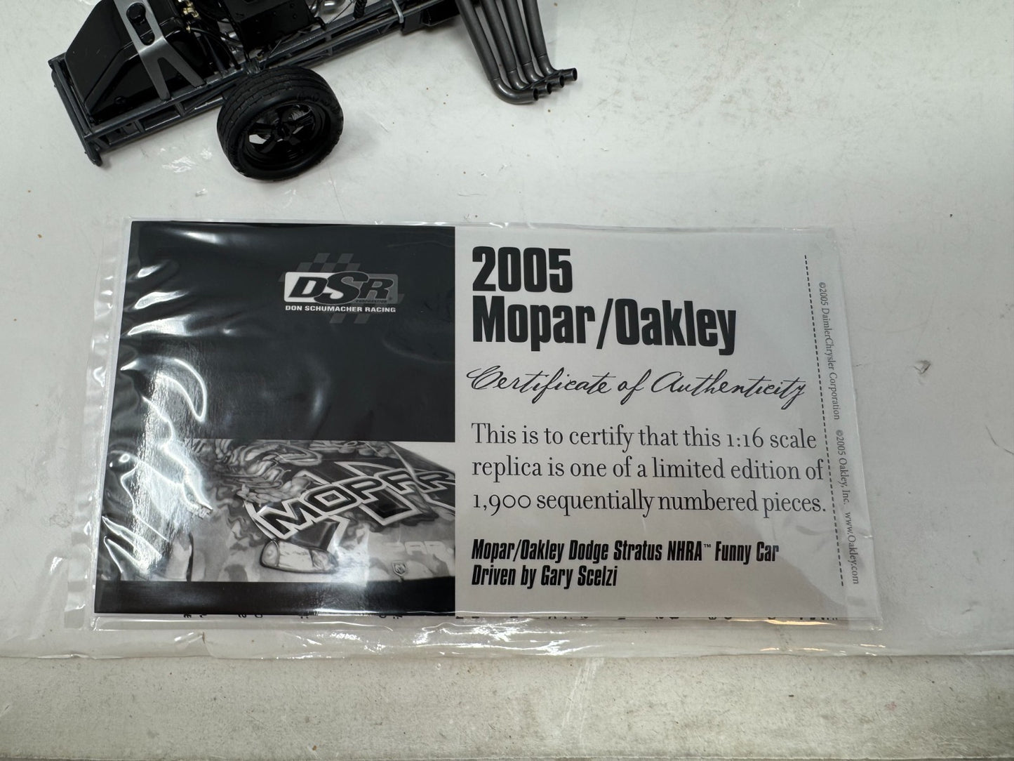 Milestone Gary Scelzi NHRA Mopar Oakley Dodge Stratus Funny Car 1:16 Scale