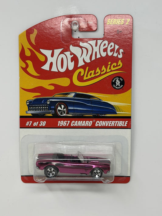 Hot Wheels Classics Series 2 1967 Camaro Convertible 1:64 Diecast Pink