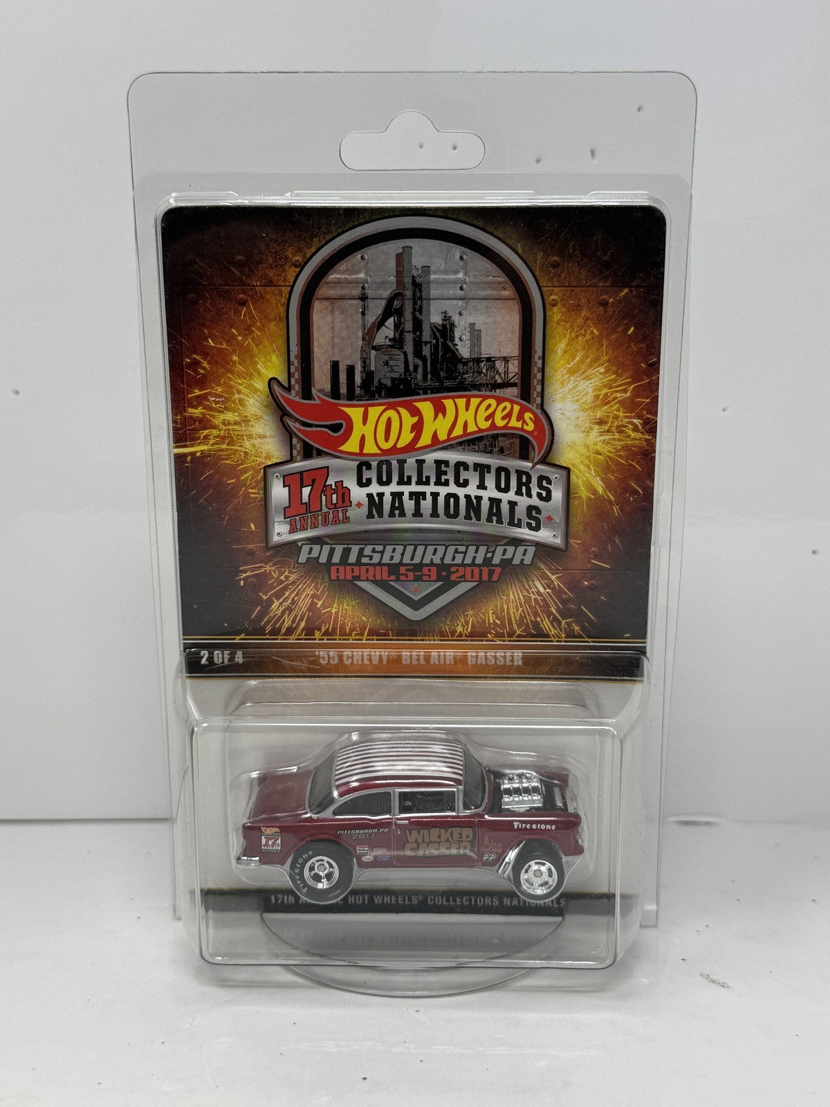 Hot Wheels 2017 Collectors Nationals 1955 Chevy Bel Air Gasser 1:64 Diecast