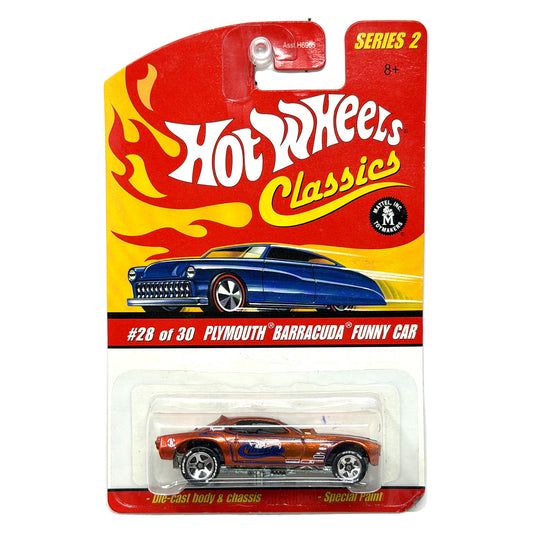 Hot Wheels Classics Series 2 Plymouth Barracuda Funny Car 1:64 Diecast Orange