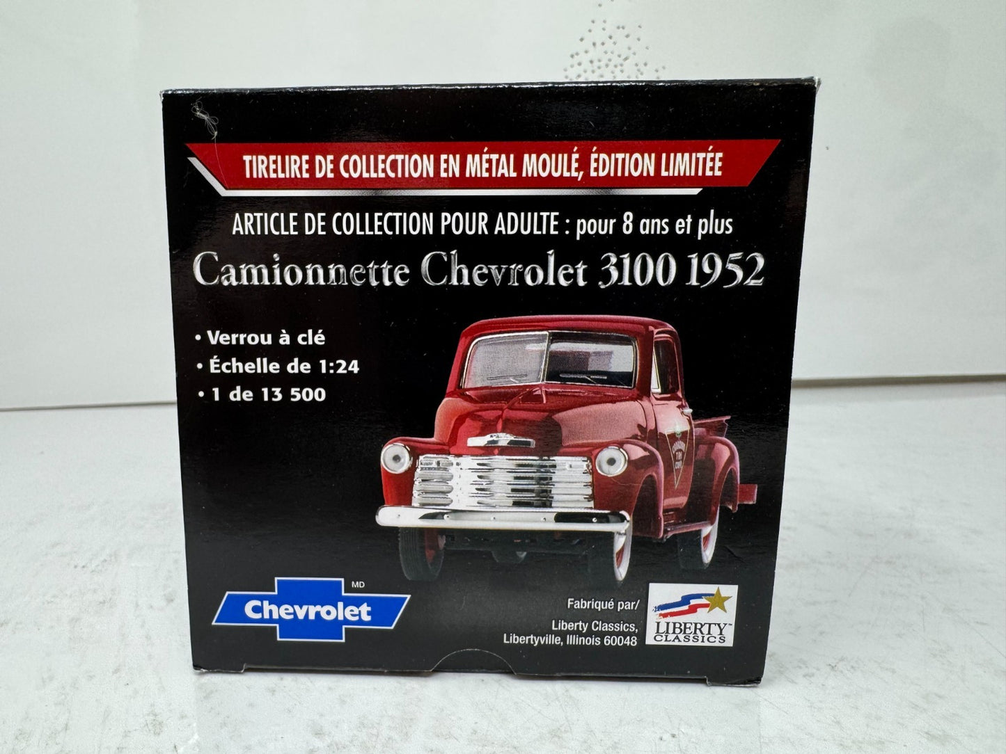 Liberty Classics Canadian Tire 1952 Chevrolet 3100 Pickup 1:24 Diecast Bank