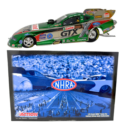 Action NHRA Ashley Force Castrol 2010 Ford Mustang Color Chrome 1:24 Diecast