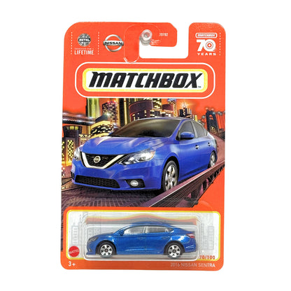 Matchbox 2016 Nissan Sentra 1:64 Diecast Blue