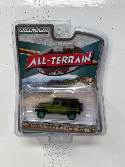 Greenlight All-Terrain 2010 Jeep Wrangler GREEN MACHINE 1:64 Diecast