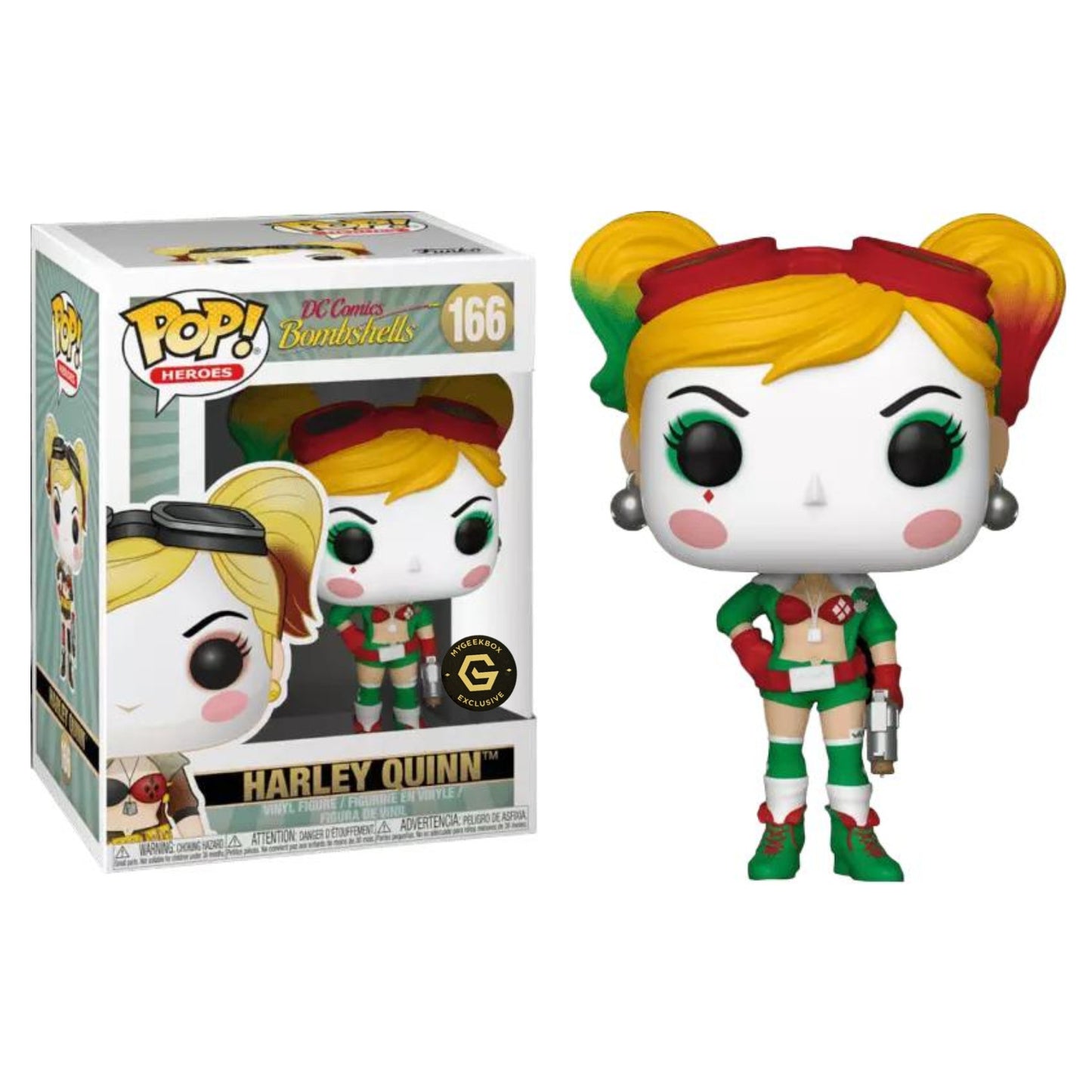 Funko Pop! Heroes DC Comics Bombshells #166 Harley Quinn Mygeekbox Vinyl Figure
