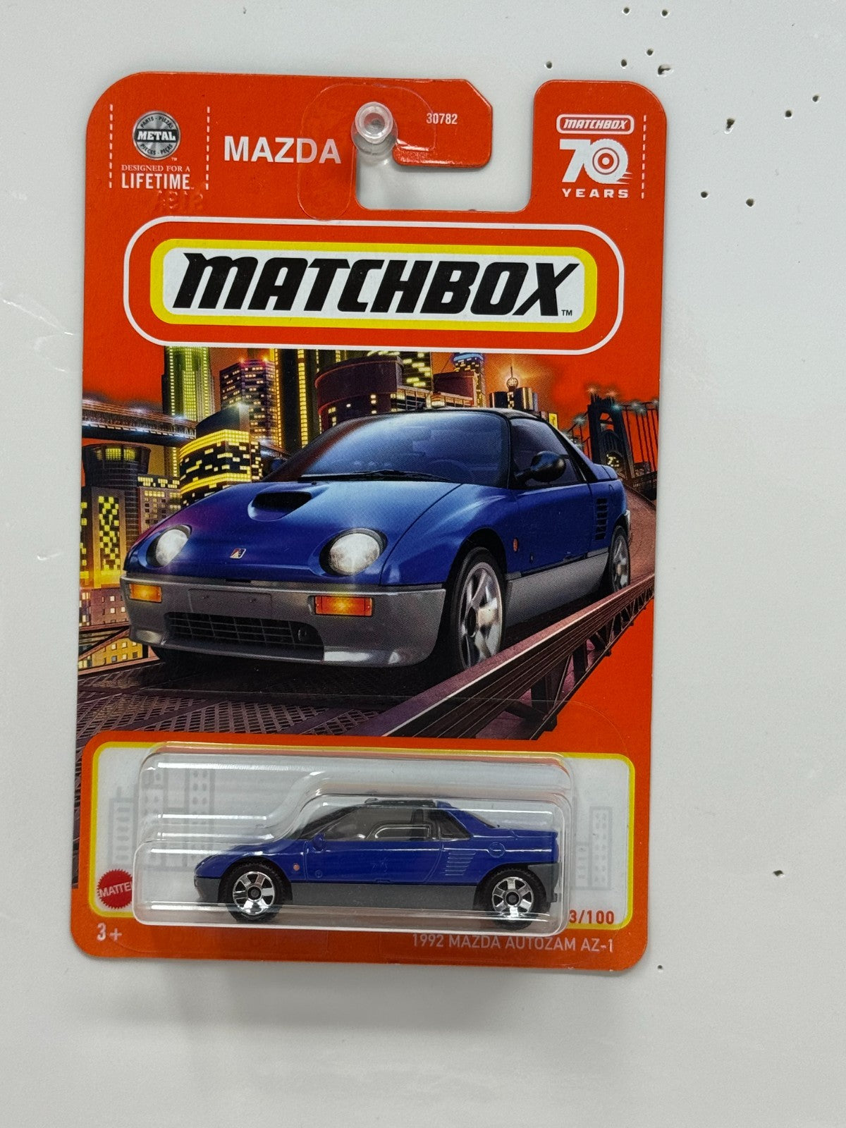 Matchbox 1992 Mazda Autozam AZ-1 1:64 Diecast Blue