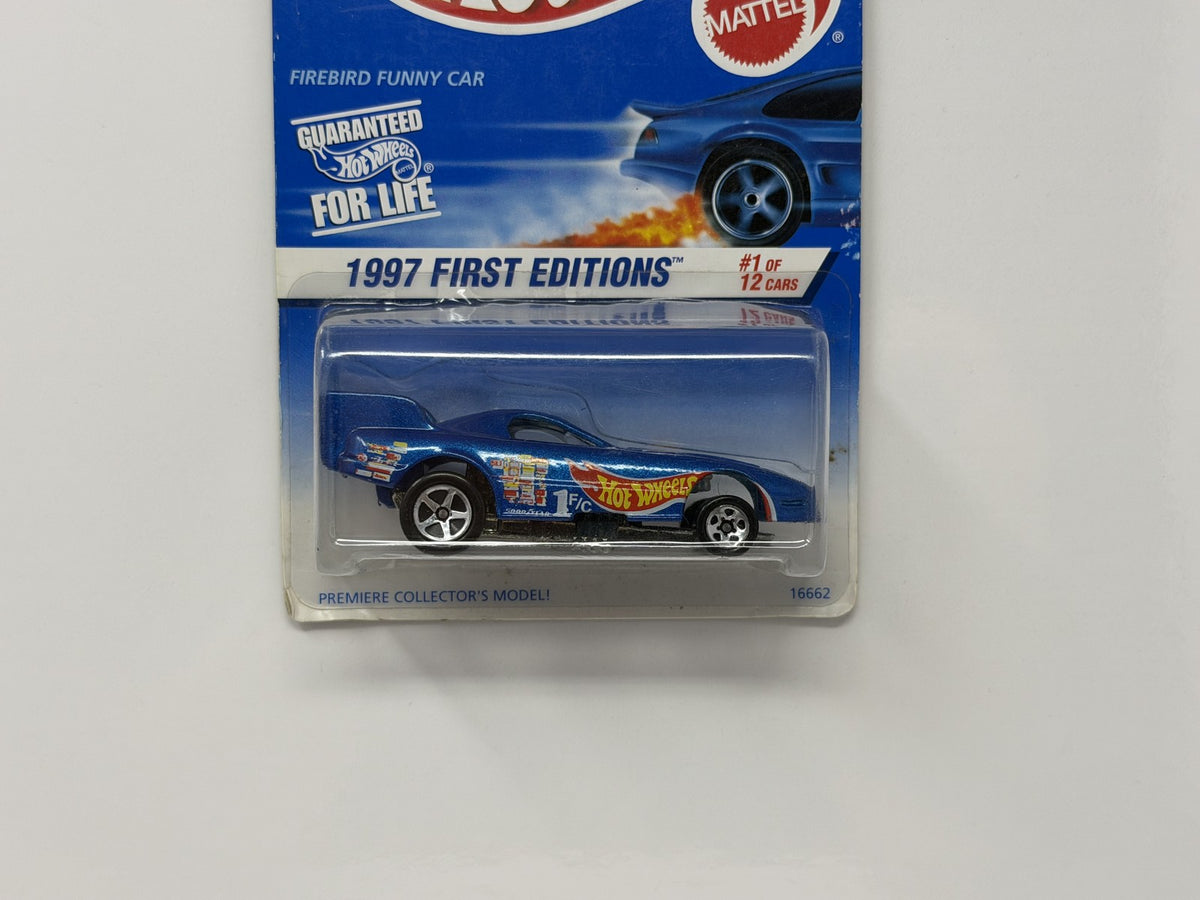 Hot Wheels 1997 First Editions Firebird Funny Car 1:64 Diecast Blue