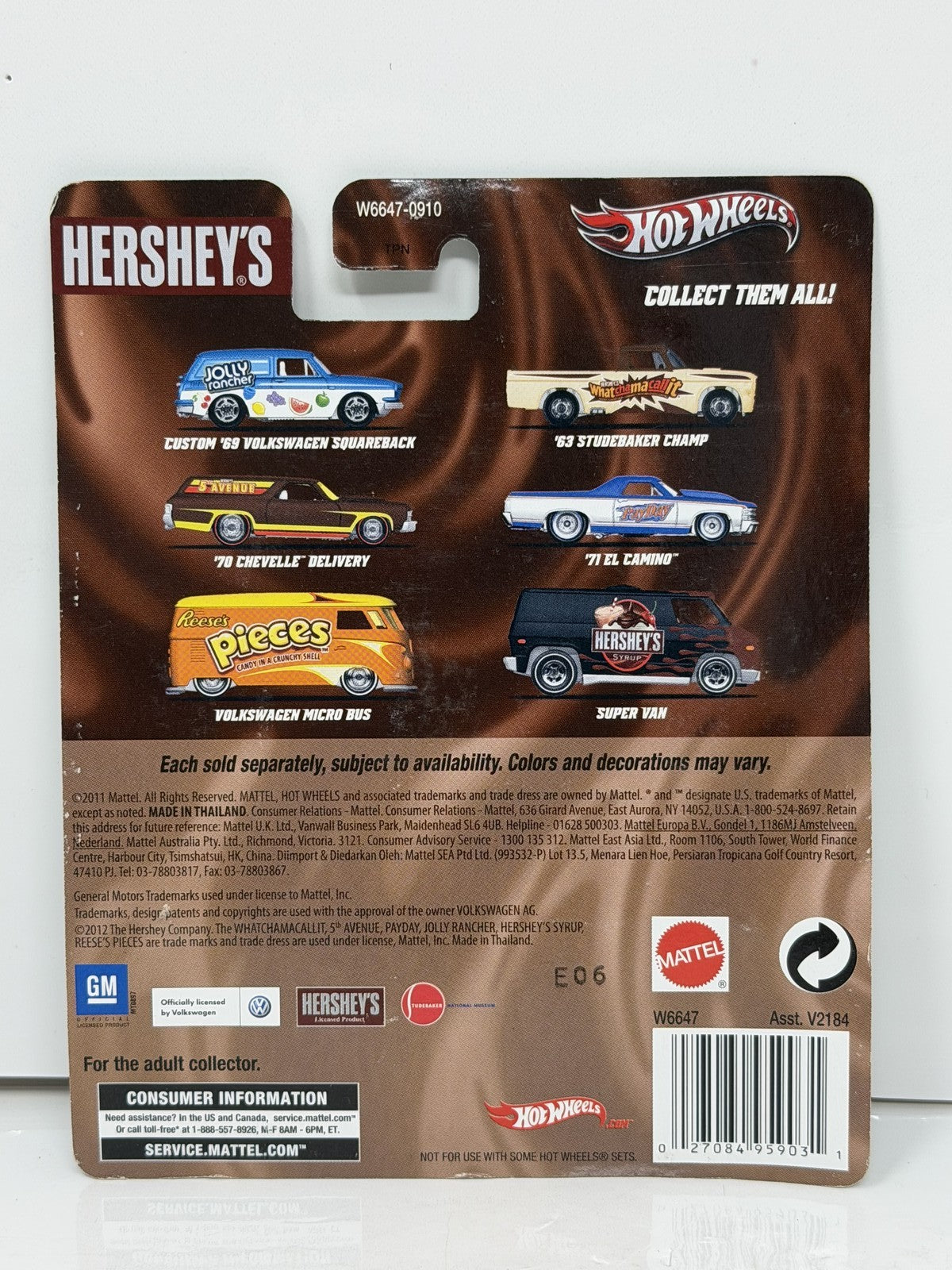 Hot Wheels Hershey's Jolly Rancher Custom 1969 Volkswagen Squareback 1:64 RRs