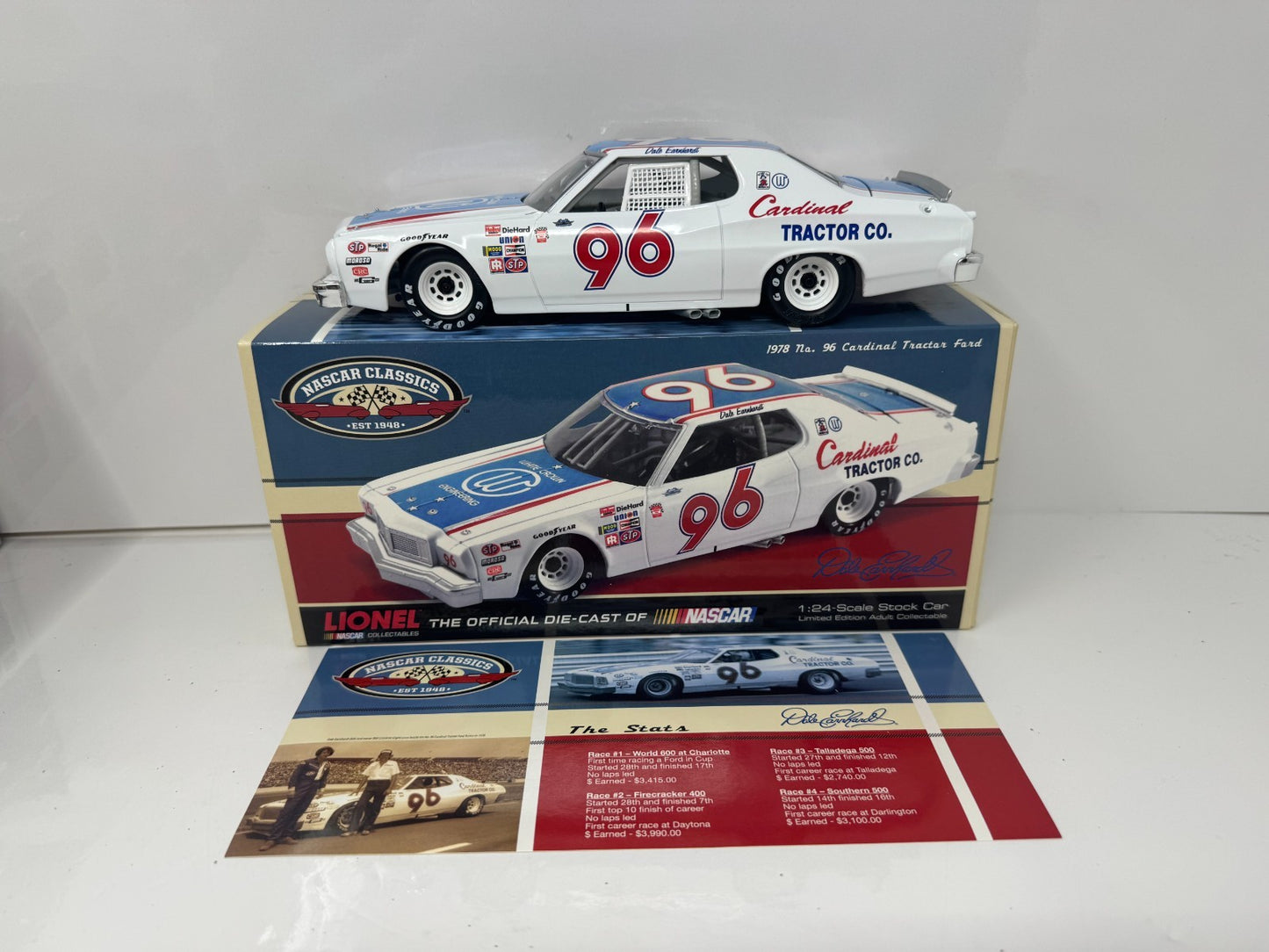 Action NASCAR Dale Earnhardt #96 Cardinal Tractor 1978 Ford Torino 1:24 Diecast