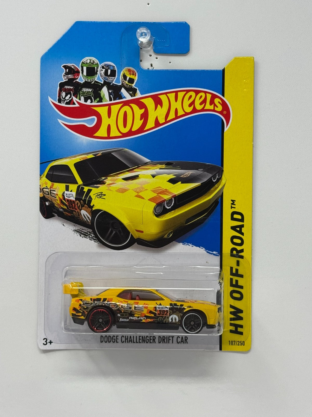 Hot Wheels Off-Road Dodge Challenger Drift Car 1:64 Diecast Yellow