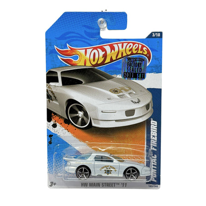 Hot Wheels Main Street 2011 Pontiac Firebird 1:64 Diecast Factory Sealed White