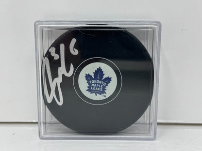 Jack Campbell Toronto Maple Leafs Signed NHL Autograph Puck Silver Auto
